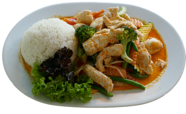 Hähnchen Curry (leicht scharf)